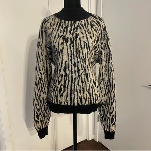 Free People zebra print sweater